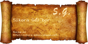 Sikora Gábor névjegykártya