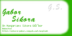 gabor sikora business card